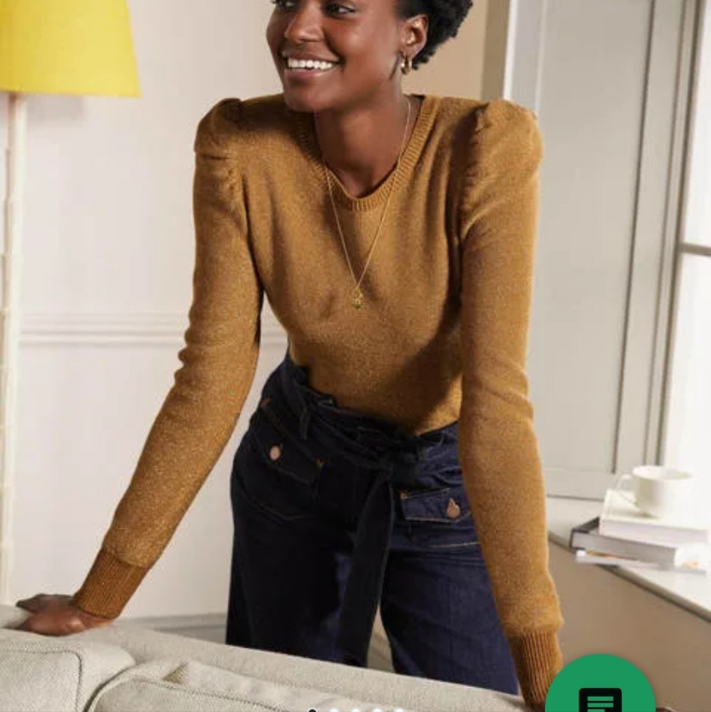 ❄️Host Pick❄️ Boden Sparkle Puff Sleeve Jumper Sweater